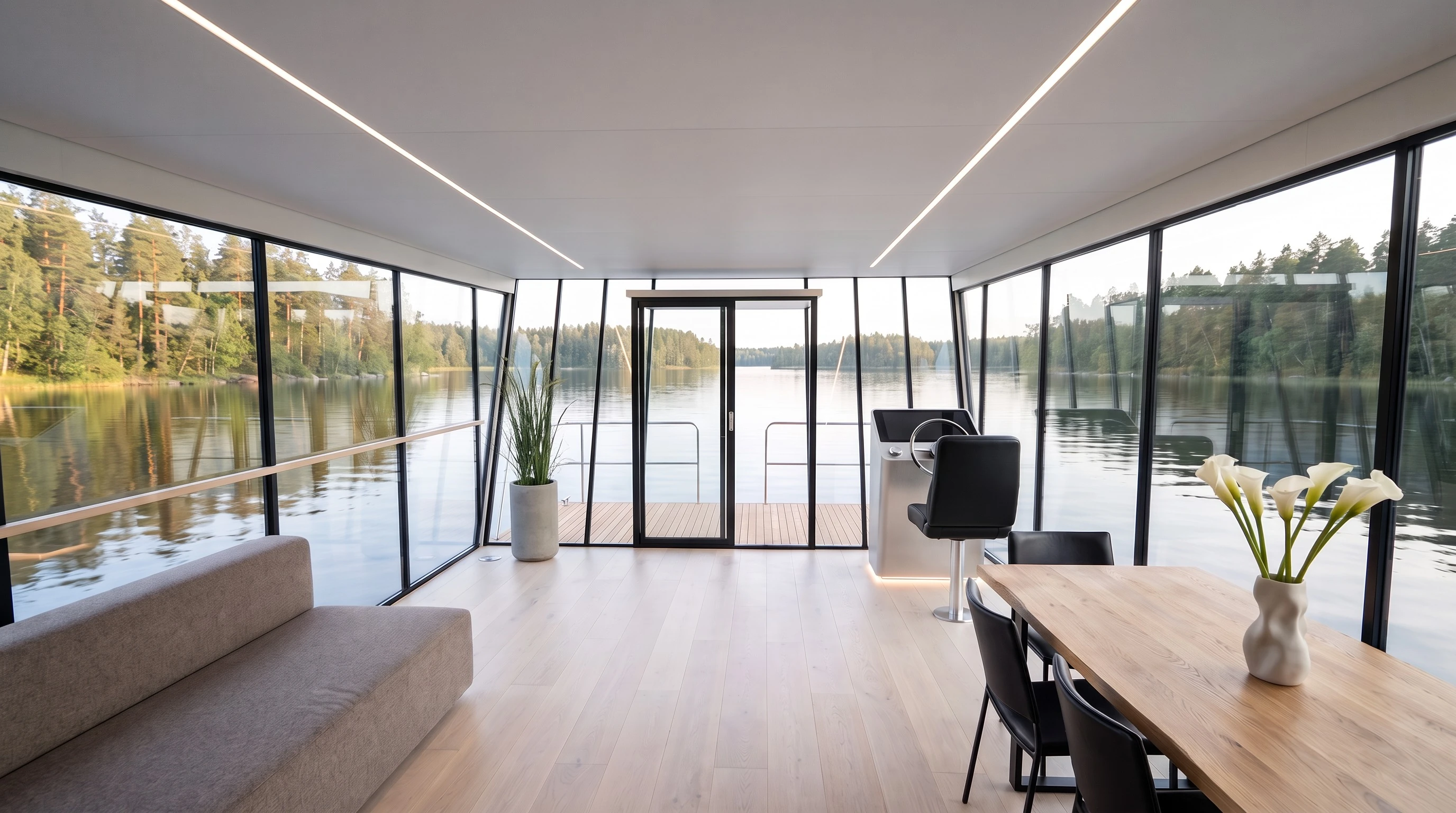 Nordic Sabre 49 — Modern — Puerta de proa y puesto de gobierno