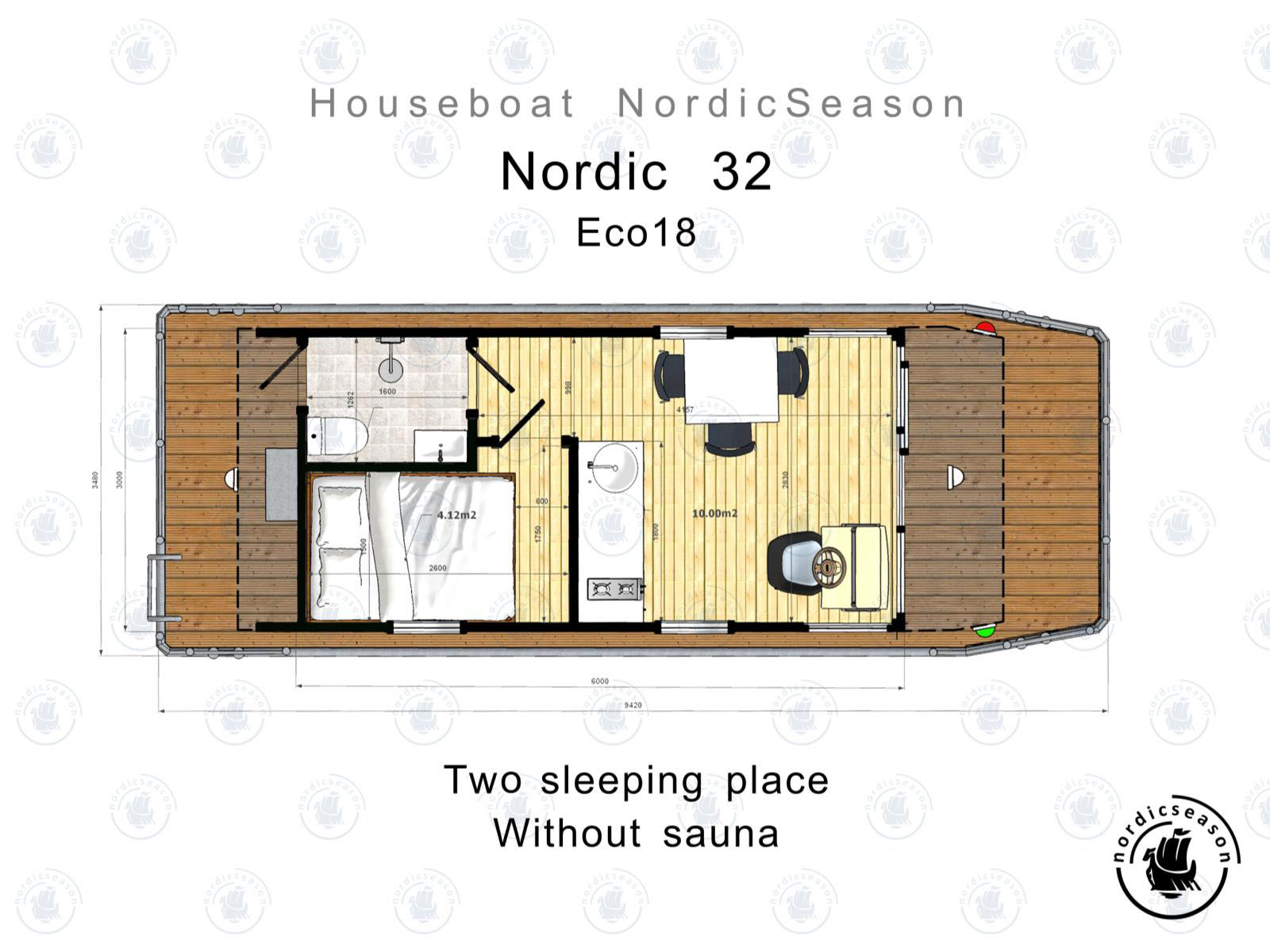 2024 Nordic Houseboat NS 32 Eco 18m2, 71 770 €